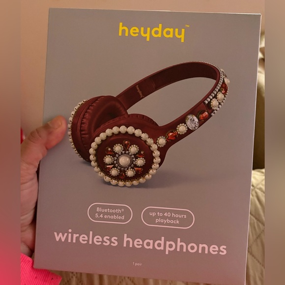 heyday Red and Pearl Embellished Hand Mirror - Picture 4 of 6